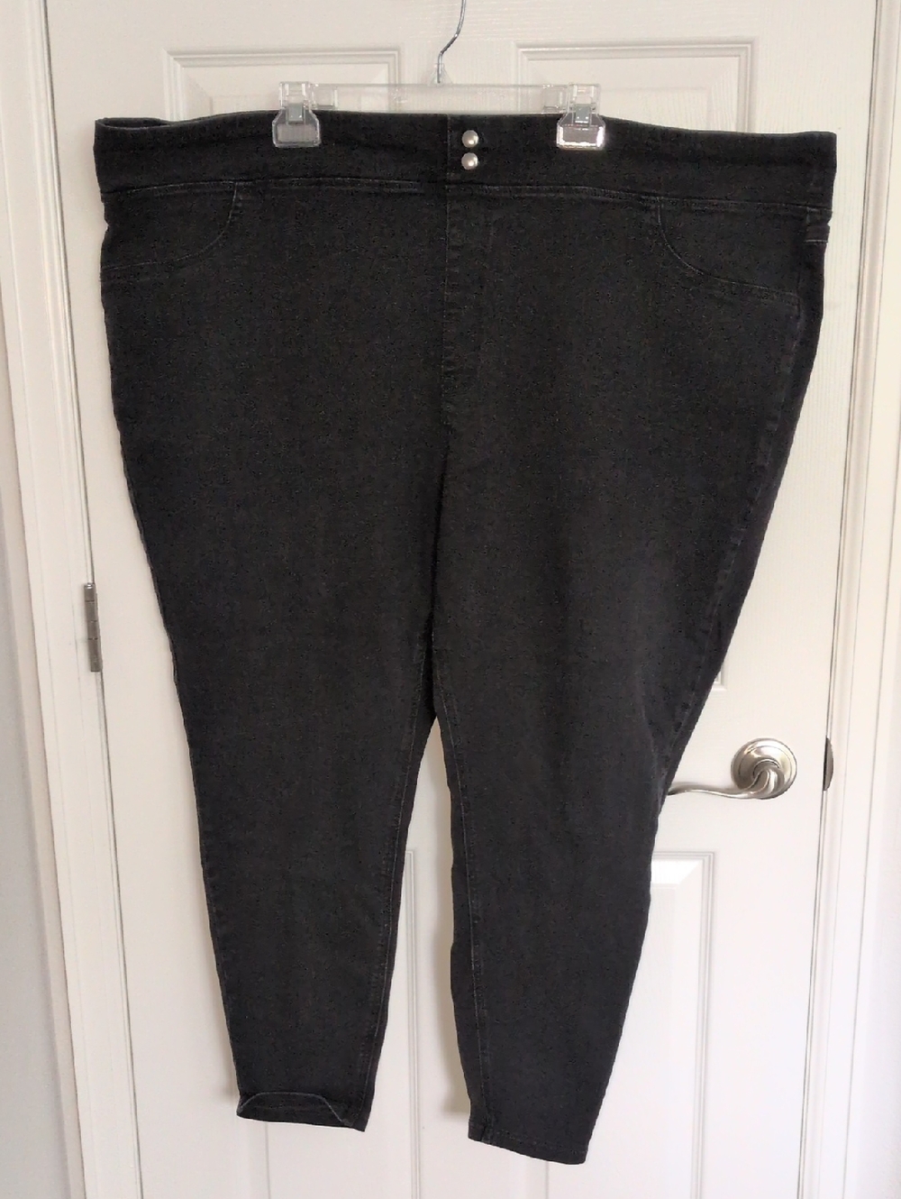 Terra & Sky Black Pull On Skinny Jeans - 4X
